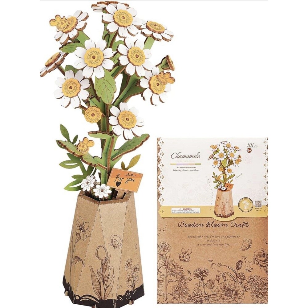RoWood Chamomile Wooden Bloom Craft Puzzle Unopened